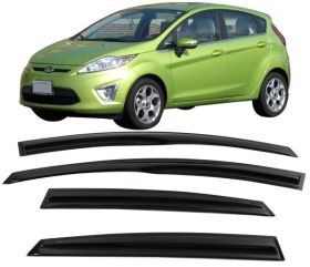 2011-2013 Ford Fiesta Hatchback Mugen Style Acrylic Window Visors 4Pc Set - WDM-FFSTAHB11