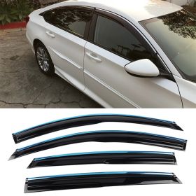 2018-2019 Honda Accord Sedan Mugen Style Acrylic Window Visors 4Pc Set - WDM-HA184-CH