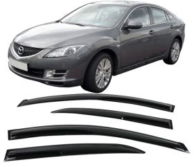 2009-2013 Mazda 6 Mugen Style Acrylic Window Visors 4Pc Set - WDM-MAZ609