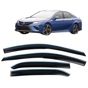 2018-2019 Toyota Camry Mugen Style Acrylic Window Visors 4Pc - WDM-TCAM18-CH