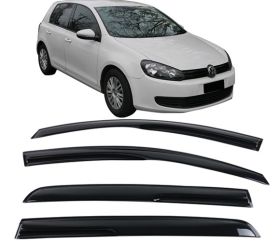 2008-2014 VW Golf MK6 GTI Mugen Style Acrylic Window Visors 4Pc Set - WDM-VWGOLF6
