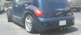 2001-2005 Chrysler PT Cruiser Bomb Style Polyurethane Rear Bumper - 37-2186