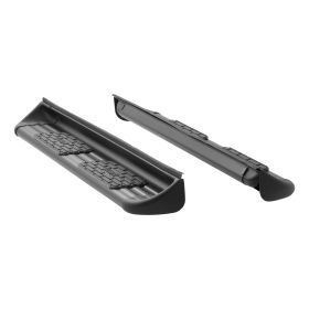 2015-2018 Ford F-150 Super Cab Stainless Steel Side Entry Steps Black Textured Luverne Truck - 281522-571521