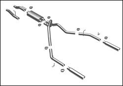 2004-2008 Ford F-150 XL MagnaFlow Cat Back Exhaust System - 16520