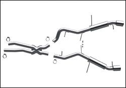 2007-2010 BMW 335i MagnaFlow Cat Back Exhaust System - 16540