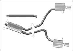 2006-2008 Audi A4 Base MagnaFlow Cat Back Exhaust System - 16680