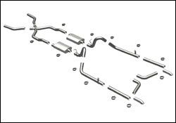 1955-1957 Chevrolet Bel Air MagnaFlow Cat Back Exhaust System - 16792
