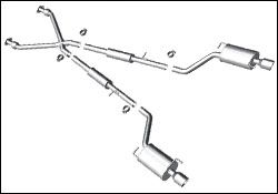 2007-2008 Infiniti G35 4DR RWD MagnaFlow Cat Back Exhaust System - 16862