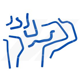 2001-2005 Subaru WRX Mishimoto Blue Silicone Ancillary Hose - MMHOSE-SUB-ANCBL