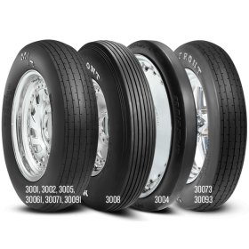 ET Front 15.0 Inch 22.5/4.5-15 Painted White Letter Racing Bias Tire Mickey Thompson - 90000000818