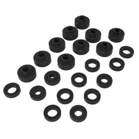 1976-1979 Jeep CJ5 Body Mount Kit Black Prothane - 1-102-BL