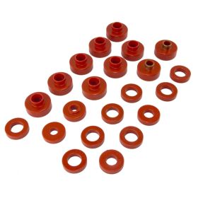 1976-1979 Jeep CJ5 Body Mount Kit Red Prothane - 1-102