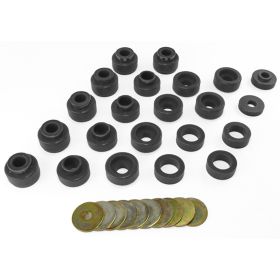 1987-1995 Jeep Wrangler Body Mount Kit Black Prothane - 1-105-BL
