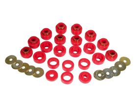 1987-1995 Jeep Wrangler Body Mount Kit Red Prothane - 1-105