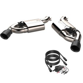 2016-2019 Chevrolet Camaro SS 6.2L Screamer Exhaust Axle Back 3 Inch Dual Tip Bumper Black Tips Quick Time Performance - 400116B
