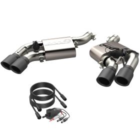 2016-2019 Camaro SS 6.2L Screamer Exhaust Axle Back 3 Inch Quad Tip Bumper Black Tips Quick Time Performance - 400117B