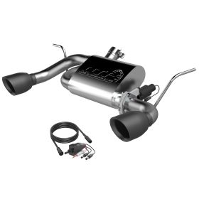 2007-2018 Jeep Wrangler JK 3.6L/3.8L Screamer Axle Back Black Tips Quick Time Performance - 425007B
