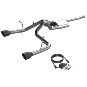 2018+ Jeep Wrangler JL 3.6L Screamer Exhaust Axle Back Black Tips Quick Time Performance - 425018B