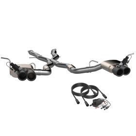 2018+ Jeep Grand Cherokee Trackhawk 6.2L Screamer Exhaust Cat Back Black Tips Quick Time Performance - 427218B