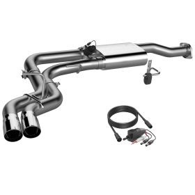 2015-2019 Ford F-150 Super Cab/6.5' Bed, Super Crew Cab/5.5'Bed  145 Inch Wheel Base Screamer Exhaust Cat Back Quick Time Performance - 440015