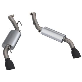 2016-2019 Chevrolet Camaro SS 6.2L AR3 Exhaust Dual Tip Axle Back Black Tips Quick Time Performance - 600116B