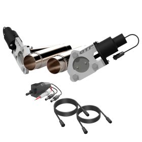 Dual 2.25 Inch QTEC Electric Cutout Combo Kit Quick Time Performance - QTEC45CP