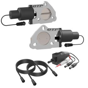 Dual 2.50 Inch QTEC Electric Cutout Valves Quick Time Performance - QTEC50