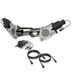 2.50 Inch Dual  QTEC Electric Cutout Combo Kit Quick Time Performance - QTEC50CP