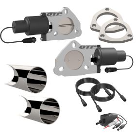 2.50 Inch Dual  QTEC Electric Cutout DIY Combo Kit Quick Time Performance - QTEC50DIY