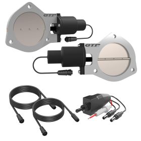 Dual 4.00 Inch QTEC Electric Cutout Valves Quick Time Performance - QTEC80