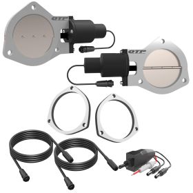 Dual 4.00 Inch QTEC Electric Cutout Valves with Flanges Quick Time Performance - QTEC80F