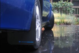 2002-2007 Subaru Impreza RS/2.5i Rallyarmor Polyblend Mud Flaps Black/Blue - RAL-MF1-BL