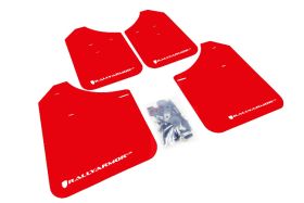 2002-2007 Subaru Impreza RS/2.5i Rallyarmor Urethane Mud Flaps Red/White - RAL-MF1-UR-RD/WH