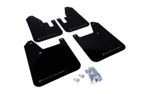 1998-2002 Subaru Forester Rallyarmor Urethane Mud Flaps Black/Grey - RAL-MF13-UR-BLK/GRY