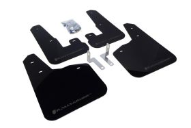 2010-2014 Subaru Legacy 2.5i/3.6R Rallyarmor Urethane Mud Flaps Black/Grey - RAL-MF14-UR-BLK/GRY