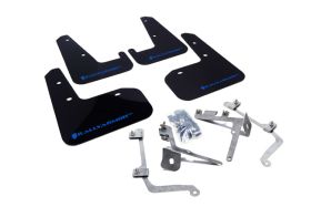 2011-2014 Subaru WRX/STI Sedan Rallyarmor Urethane Mud Flaps Black/Blue - RAL-MF19-UR-BLK/BL