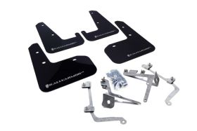 2011-2014 Subaru WRX/STI Sedan Rallyarmor Urethane Mud Flaps Black/Silver - RAL-MF19-UR-BLK/SIL