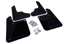 1993-2001 Subaru Impreza RS/LX/GL/Sport Rallyarmor Urethane Mud Flaps Black/Blue - RAL-MF2-UR-BLK/BL