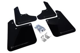1993-2001 Subaru Impreza RS/LX/GL/Sport Rallyarmor Urethane Mud Flaps Black/Grey - RAL-MF2-UR-BLK/GRY
