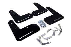 2013-2017 Scion FRS Rallyarmor Urethane Mud Flaps Black/White - RAL-MF23-UR-BLK/WH