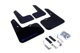 2012-2017 Hyundai Veloster Base/Turbo Rallyarmor Urethane Mud Flaps Black/Blue - RAL-MF24-UR-BLK/BL