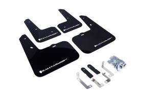 2012-2017 Hyundai Veloster Base/Turbo Rallyarmor Urethane Mud Flaps Black/White - RAL-MF24-UR-BLK/WH