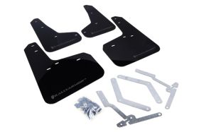 2013-2017 Ford Focus SE/Titanium/ST/RS Rallyarmor Urethane Mud Flaps Black/Grey - RAL-MF27-UR-BLK/GRY