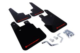 2014-2017 Subaru Forester Rallyarmor Urethane Mud Flaps Black/Red - RAL-MF28-UR-BLK/RD
