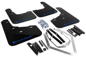 2013-2017 Ford Fiesta ST Rallyarmor Urethane Mud Flaps Black/Blue - RAL-MF29-UR-BLK/BL