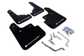 2014-2016 Mazda 3 Grand Touring/Sport/SV/Touring Rallyarmor Urethane Mud Flaps Black/White - RAL-MF31-UR-BLK/WH