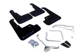 2015-2017 Subaru STI/WRX Sedan Rallyarmor Urethane Mud Flaps Black/Blue - RAL-MF32-UR-BLK/BL