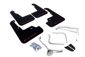 2015-2017 Subaru STI/WRX Sedan Rallyarmor Urethane Mud Flaps Black/Red - RAL-MF32-UR-BLK/RD