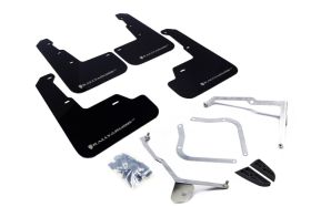 2015-2017 Subaru STI/WRX Sedan Rallyarmor Urethane Mud Flaps Black/Silver - RAL-MF32-UR-BLK/SIL