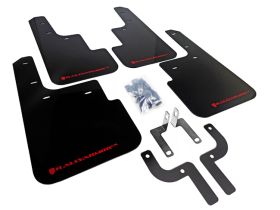 2010-2016 Mitsubishi Outlander Outlander Sport/ASX/RVR Rallyarmor Urethane Mud Flaps Black/Red - RAL-MF33-UR-BLK/RD
